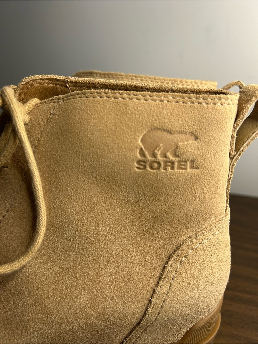SOREL Evie II NM Lace Waterproof Wedge Boots Canoe Tan Women's 9.5 NWT - Picture 7 of 9